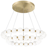 Oni Two Tier Chandelier - Oxidized Gold / Frosted