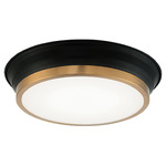 Jaxx Ceiling Light - Aged Gold Brass / Black / Frost