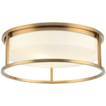 Framerton Ceiling Light - Aged Gold Brass / White
