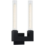 Odelle Dual Wall Sconce - Black / Clear