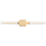 Odelle Bathroom Vanity Light - Aged Gold Brass / Clear