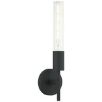 Lumire Wall Sconce - Matte Black / Clear