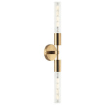 Lumire Bathroom Vanity Light - Aged Gold Brass / Clear