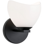 Uptowne Wall Sconce - Black / Opal