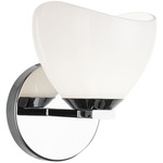 Uptowne Wall Sconce - Chrome / Opal
