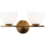 Uptowne Bathroom Vanity Light - Aged Gold Brass / Opal