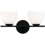 Uptowne Bathroom Vanity Light - Black / Opal
