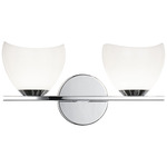 Uptowne Bathroom Vanity Light - Chrome / Opal