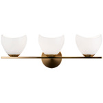 Uptowne Bathroom Vanity Light - Aged Gold Brass / Opal