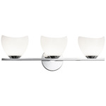 Uptowne Bathroom Vanity Light - Chrome / Opal