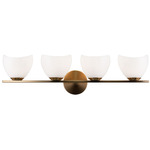 Uptowne Bathroom Vanity Light - Aged Gold Brass / Opal