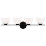 Uptowne Bathroom Vanity Light - Black / Opal