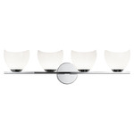 Uptowne Bathroom Vanity Light - Chrome / Opal