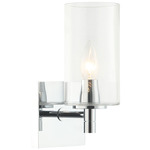 Candela Wall Sconce - Chrome / Clear