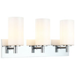 Candela Bathroom Vanity Light - Chrome / Opal