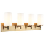 Candela Bathroom Vanity Light - Aged Gold Brass / Opal