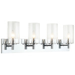Candela Bathroom Vanity Light - Chrome / Clear