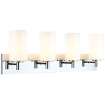Candela Bathroom Vanity Light - Chrome / Opal
