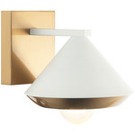 Velax Wall Sconce - Aged Gold Brass / White