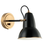 Buzz Wall Sconce - Aged Gold Brass / Black