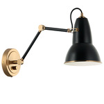 Buzz Wall Sconce - Aged Gold Brass / Black