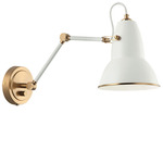 Buzz Wall Sconce - Aged Gold Brass / White