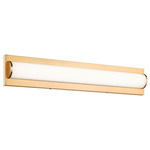 Psyra Bathroom Vanity Light - Aged Gold Brass / White