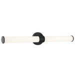 Steveston Bathroom Vanity Light - Matte Black / White