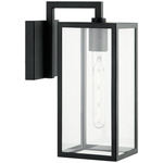 Camber Outdoor Wall Sconce - Matte Black / Clear