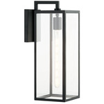 Camber Outdoor Wall Sconce - Matte Black / Clear