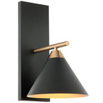 Bliss Wall Sconce - Aged Gold Brass / Matte Black
