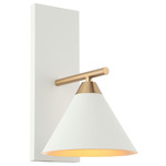 Bliss Wall Sconce - Aged Gold Brass / White