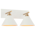 Bliss Bathroom Vanity Light - Aged Gold Brass / White