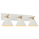 Bliss Bathroom Vanity Light - Aged Gold Brass / White