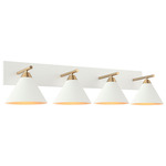 Bliss Bathroom Vanity Light - Aged Gold Brass / White