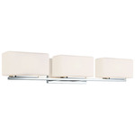 Chiclet Bathroom Vanity Light - Chrome / White