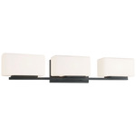 Chiclet Bathroom Vanity Light - Matte Black / White