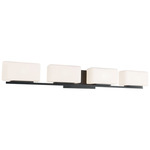 Chiclet Bathroom Vanity Light - Matte Black / White