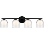 Derbishone Bathroom Vanity Light - Black / Clear / Opal