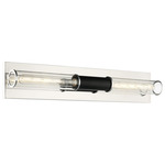 Tubo Bathroom Vanity Light - Chrome / Matte Black / Clear