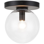 Cosmo Wall / Ceiling Light - Black / Clear