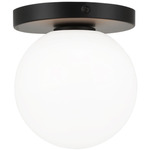 Cosmo Wall / Ceiling Light - Black / Opal