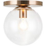 Cosmo Wall / Ceiling Light - Aged Gold Brass / Clear
