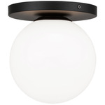 Cosmo Wall / Ceiling Light - Black / Opal
