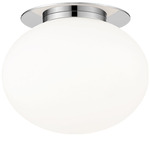 Mayu Mayu Wall / Ceiling Light - Chrome / Opal