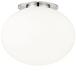 Mayu Mayu Wall / Ceiling Light - Chrome / Opal