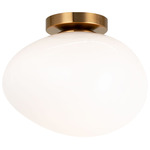 Melotte Wall / Ceiling Light - Aged Gold Brass / Opal