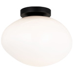 Melotte Wall / Ceiling Light - Black / Opal
