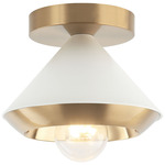 Velax Ceiling Light - Aged Gold Brass / White