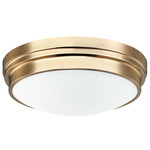 Fresh Colonial Ceiling Light - Aged Gold Brass / White